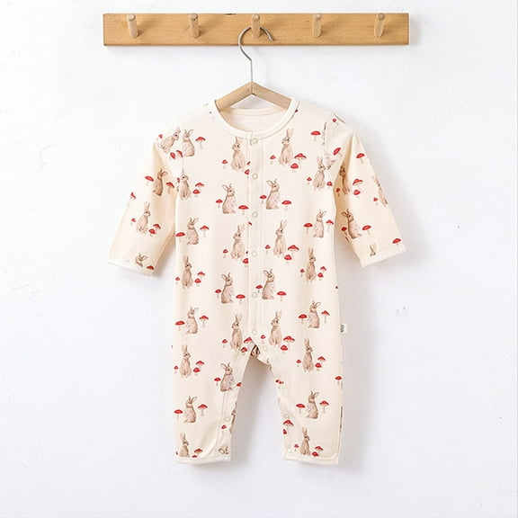 Lenago Baby Spring Baby Boy And Girl Long-sleeved Cotton Home Crawling Clothes Jumpsuit