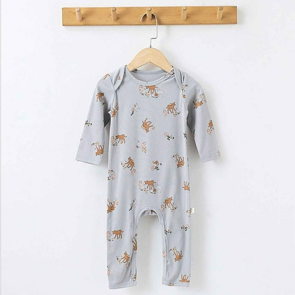 Lenago Baby Spring Baby Boy And Girl Long-sleeved Cotton Home Crawling Clothes Jumpsuit