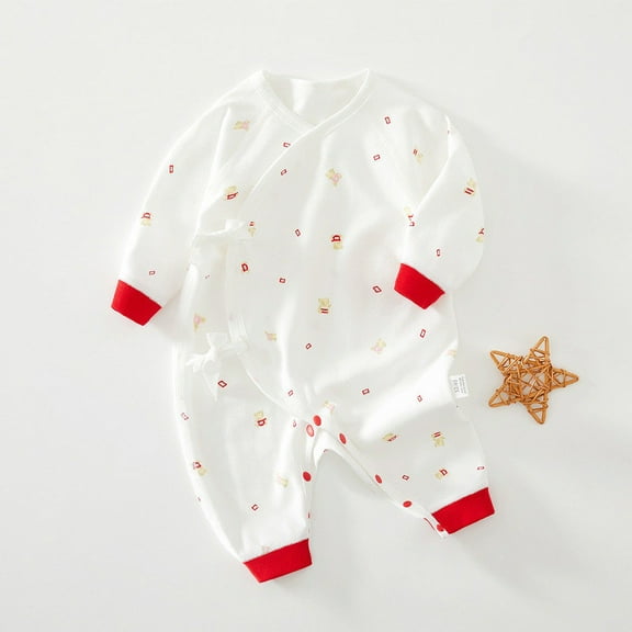 Lenago Baby Spring New Onesie Newborn Climbing Clothes Short Sleeve Thin Romper Clothes Bag Fart Clothes