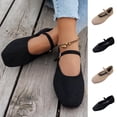 thumbnail image 1 of Lenago Ballet Flats for Women Wide Width Flats Round Toe Slip On Comfortable Daily Shoes Casual Office Work Wedding Comfort Soft Khaki Size-8.5, 1 of 10