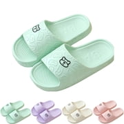 Lenago Bathroom Slippers for Women Quick Drying Non Slip Bath Slippers Shower Shoes Sandals with Drain Holes Bathroom House Shoes Beach Sandals