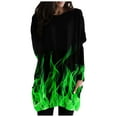 thumbnail image 1 of Lenago Blouses for Women Long Sleeve Shirts O-Neck Loose Fit Tops With Pockets Crewneck Sweatshirts Casual Loose Tops, 1 of 5