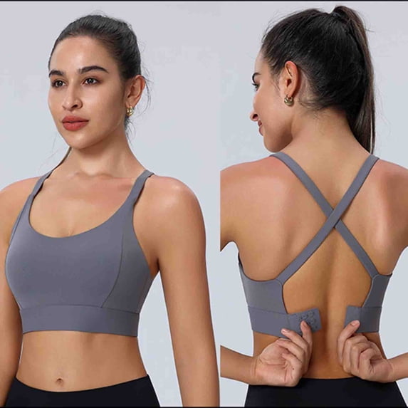 Lenago Bras for Women Yoga Sports Seamless Full Coverage Underwear Lightweight Breathable Bras Adjustable Straps Training Gym Weight Lifting Cycling