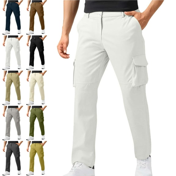 Lenago Cargo Pants Plus Size fot Women,Unisex,Cargo Pants for Men Elastic Waist Casual Multi-pocket Work Pants Sports Trousers Pants Outdoor Hiking Straight-leg Pants,Size S-4XL