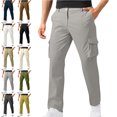 thumbnail image 1 of Lenago Cargo Pants Plus Size fot Women,Unisex,Cargo Pants for Men Elastic Waist Casual Multi-pocket Work Pants Sports Trousers Pants Outdoor Hiking Straight-leg Pants,Size S-4XL, 1 of 9