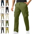 thumbnail image 1 of Lenago Cargo Pants Plus Size fot Women,Unisex,Cargo Pants for Men Elastic Waist Casual Multi-pocket Work Pants Sports Trousers Pants Outdoor Hiking Straight-leg Pants,Size S-4XL, 1 of 9