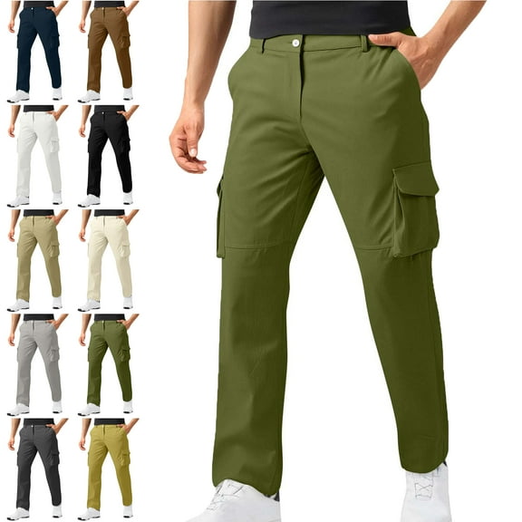 Lenago Cargo Pants Plus Size fot Women,Unisex,Cargo Pants for Men Elastic Waist Casual Multi-pocket Work Pants Sports Trousers Pants Outdoor Hiking Straight-leg Pants,Size S-4XL