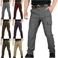 thumbnail image 1 of Lenago Cargo Pants for Men Elastic Waist Casual Multi-pocket Work Pants Sports Trousers Pants Outdoor Hiking Straight-leg Pants,Size S-4XL, 1 of 5