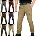 thumbnail image 1 of Lenago Cargo Pants for Men Elastic Waist Casual Multi-pocket Work Pants Sports Trousers Pants Outdoor Hiking Straight-leg Pants,Size S-4XL, 1 of 5