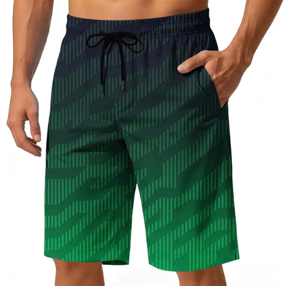 Lenago Cargo Shorts for Men Shorts for Men Men's Summer Casual Printing Elastic Waist Drawstring Sports Lightweight Breathable Pocket Green S