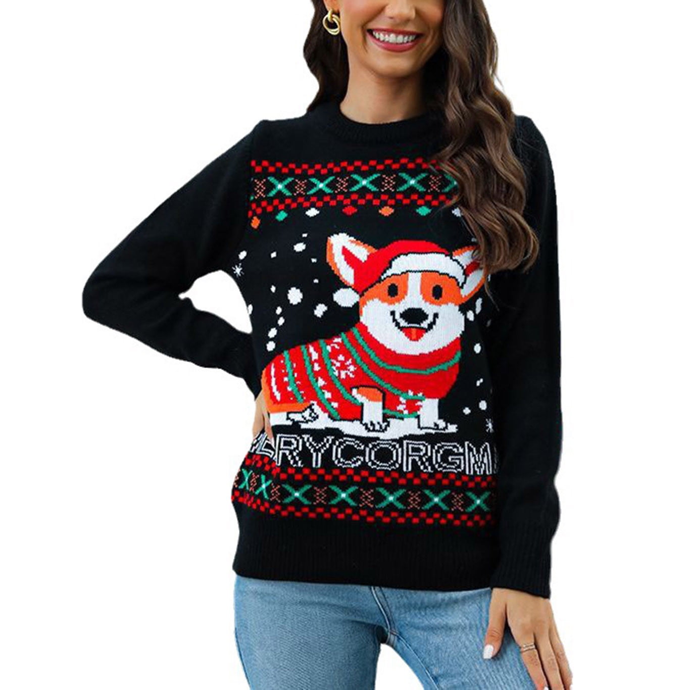 Lenago Christmas Sweaters for Women Plus Size Christmas Sweater Long