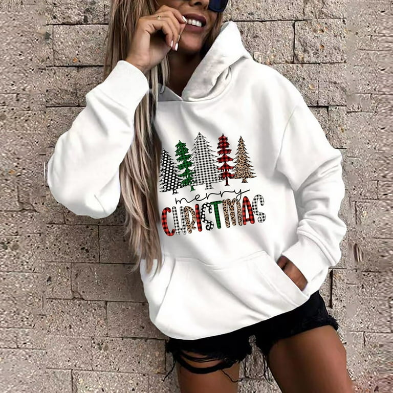 Plus size christmas hoodie top