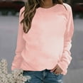 thumbnail image 1 of Lenago Crew Neck Sweatshirts Women Fashion Casual Long Sleeve Round Neck Ladies Sweatshirt Tops Blouse Fall Winter Outfits Clothes, 1 of 4