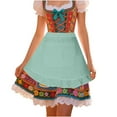 thumbnail image 1 of Lenago Womens Apron Dresses For Women Oktoberfest Costumes Multiple Color Schemes Square Collar Short Sleeves Dirndl Dresses German Dresses Festival Bavarian Costume Beer Carnival Women Party Dresses, 1 of 9