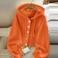 thumbnail image 1 of Lenago Hooded Cardigan Sweaters for Women Fashion Long Sleeve Button Down Knit Sweater Coat Outwear with Pockets S-XL, 1 of 5