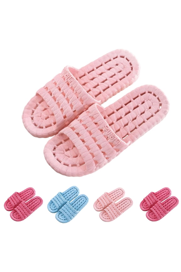 House Slippers for Women Quick Drying Non Slip Bath Slippers Shower Shoes Sandals with Drain Holes Bathroom House Shoes Beach Sandals