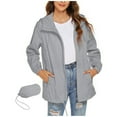 thumbnail image 1 of Lenago Jackets For Women Waterproof Jacket Rainproof Zipper Hoodie Coat Multiple Solid Colors Lightweight Jacket Long Sleeve Hooded Jacket With Pockets Windbreaker Waterproof Thin Jacket Hiking Coats, 1 of 7