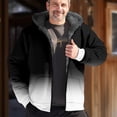 thumbnail image 1 of Lenago Jackets for Men Plus Size Zipper Casual Hooded Thicken Print Long Sleeve With Pocket Jacket Coat for Men, 1 of 7