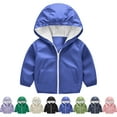 thumbnail image 1 of Lenago Kids Raincoat Babys Raincoat Boys And Girls Waterproof Rain Jacket Solid Color Zipper Hooded Long Sleeves Waterproof Jacket Windbreaker Lightweight Coat Kids Raincoat Outerwear With Pockets, 1 of 8
