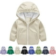 thumbnail image 1 of Lenago Kids Raincoat Babys Raincoat Boys And Girls Waterproof Rain Jacket Solid Color Zipper Hooded Long Sleeves Waterproof Jacket Windbreaker Lightweight Coat Kids Raincoat Outerwear With Pockets, 1 of 8