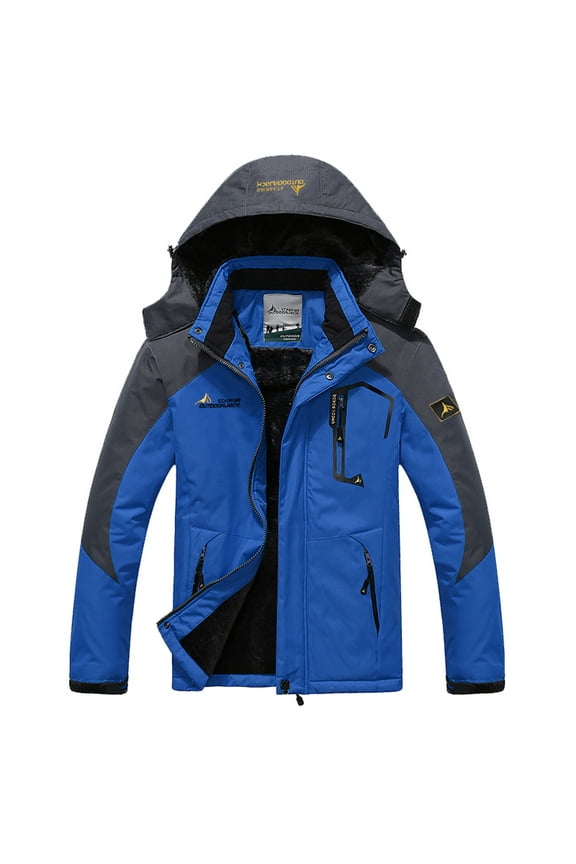 Man's Warm Waterproof Windbreaker Hooded Raincoat Snowboarding Jackets