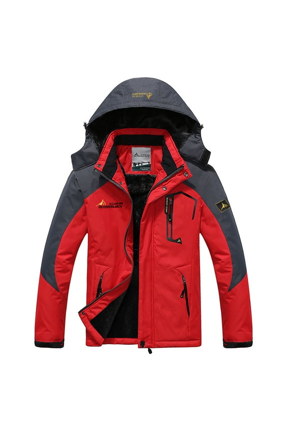 Man's Warm Waterproof Windbreaker Hooded Raincoat Snowboarding Jackets