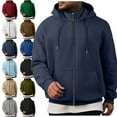 thumbnail image 1 of Lenago Men Hoodies Casual Hoodies for Men with Zip Pockets Full Zip Long Sleeve Sweatshirt Sports Hooded Jacket Cardigan Hooded Pullover Sweatshirt Pocket Hooded Sweatshirt Coat, 1 of 9