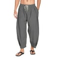 thumbnail image 1 of Lenago Men's Summer Fashion Drawstring Elastic Solid Color Loose Casual Trousers on Clearance under 10, 1 of 5