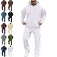 thumbnail image 1 of Lenago,Men's Tracksuits Sweatsuits for Men Pullover Hooded Sports Sweat Track Suits 2 Piece Casual Athletic Jogging Warm Up Full Zip Sets Long Sleeve Trousers Two-Piece Elastic Waist Tracksuit, 1 of 8