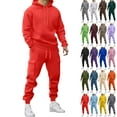 thumbnail image 1 of Lenago,Men's Tracksuits Sweatsuits for Men Pullover Hooded Sports Sweat Track Suits 2 Piece Casual Athletic Jogging Warm Up Sets Long Sleeve Trousers Two-Piece Elastic Waist Tracksuit, 1 of 7