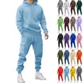 thumbnail image 1 of Lenago,Men's Tracksuits Sweatsuits for Men Pullover Hooded Sports Sweat Track Suits 2 Piece Casual Athletic Jogging Warm Up Sets Long Sleeve Trousers Two-Piece Elastic Waist Tracksuit, 1 of 7