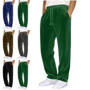 Lenago Mens Pants Boy Pants Work Pants Men Athleta Pants Men Corduroy Drawstring Pocket Straight Loose Casual Pants Pull Rope Elastic Waist Long Pants