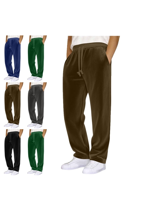 Mens Pants Boy Pants Work Pants Men Athleta Pants Men Corduroy Drawstring Pocket Straight Loose Casual Pants Pull Rope Elastic Waist Long Pants