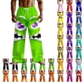thumbnail image 1 of Lenago Mens Pants Smiling Face Pants Loose Pants Elastic Drawstring Waist Mid Waist Outdoor Vacation Home Casual Pants with Pockets Pants for Men, 1 of 6