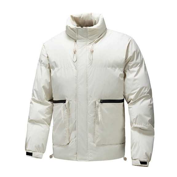 Lenago Mens Puffer Jacket Winter Warm Lightweight Puffy Coats Thickened Winter Coat Warm Stand Collar Water Resistant Windproof Casual Insulated Jacket For Snow Ski