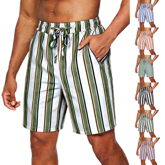 Lenago Mens Shorts Casual Stretch Cargo Shorts Classic Drawstring Elastic Waist Summer Work Short with Slanted Pockets