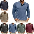 thumbnail image 1 of Lenago Mens T Shirts Size M-3XL,Mens Short/Long Sleeve Shirt Classic Button Basic Solid Color Collared Shirts Casual Versatile Sports Button Lapel Top Sports and Fitness Muscle Gym Tops, 1 of 7