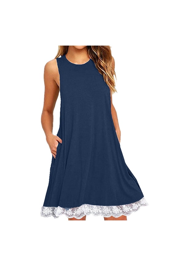 Midi Dresses for Women Casual ShortSleeve Sling Relaxed Casual Short Dress Casual Dresses S-5XL