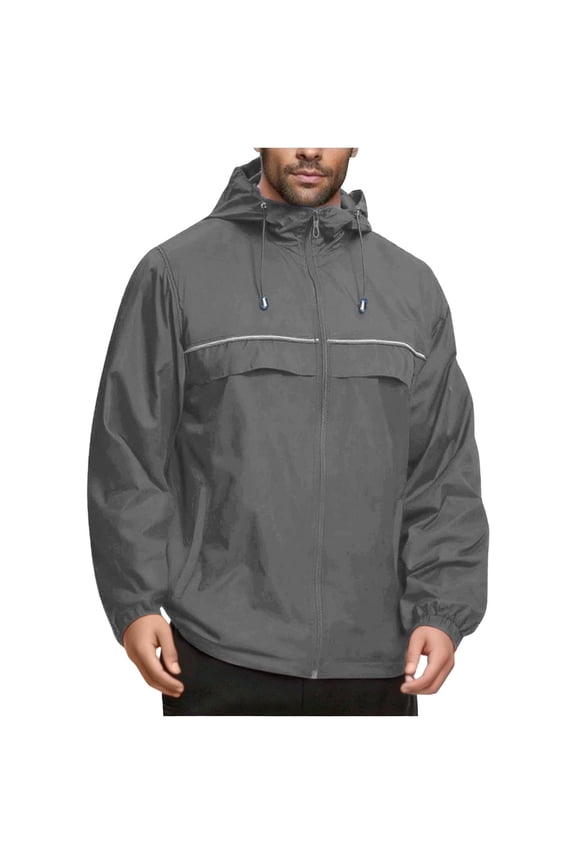 Pullover Jacket Mens Jackets,Womens Jackets,Unisex Solid Color Pullover Coat Outdoor Sports Hiking Water Proofing Climb Sport Runing Pocket Zipper Long Sleeved Hooded Jacket for Men,Size S-3XL