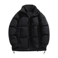 thumbnail image 1 of Lenago Quilted Jackets For Men With High Collar No Hoods Winter Parka Jackets Fleece Lining Thermal Winter Fashion Outerwear Comfortable Cozy Outerwear Thicken Puffer Jackets, 1 of 6