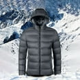 thumbnail image 1 of Lenago Quilted Jackets For Men Hooded Lightweight Packable Puffer Winter Jacket Warm Thermal Solid Insulated Puffy Coat For Snow Ski Hiking Travel Winter Fashion Outerwear, 1 of 4