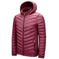 thumbnail image 1 of Lenago Quilted Jackets For Men Hooded Lightweight Packable Puffer Winter Jacket Warm Thermal Solid Insulated Puffy Coat For Snow Ski Hiking Travel Winter Fashion Outerwear, 1 of 6