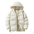 thumbnail image 1 of Lenago Quilted Jackets For Men With Hoods Solid Color Long Sleeve Jackets With High Collar Warm Thermal Coat Casual Winter Autumn Fashion Puffer Padded Outerwear, 1 of 8
