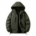 thumbnail image 1 of Lenago Quilted Jackets For Men With Hoods Solid Color Long Sleeve Jackets With High Collar Warm Thermal Coat Casual Winter Autumn Fashion Puffer Padded Outerwear, 1 of 3