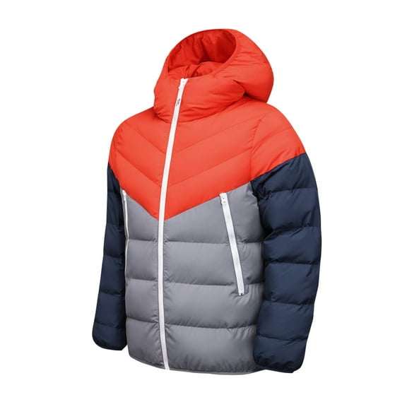 Lenago Quilted Jackets For Men With Hoods Solid Color Long Sleeve Jackets With High Collar Warm Thermal Coat Casual Winter Autumn Fashion Puffer Padded Outerwear