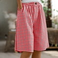 thumbnail image 1 of Lenago Running Shorts for Women Board Shorts with Pockets Quick Dry Swim Trunks for Beach Surfing Elastic Waist Shorts Plus Size Available Summer Beach Fashion Red XL, 1 of 9