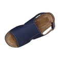 thumbnail image 1 of Lenago Sandalias De Mujer Casual Spring And Summer Versatile Plus Size Beach Wedge Sandals Solid Color Peep Toe Open-Toe Sandals 43, 1 of 9