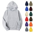thumbnail image 1 of Lenago Sport Hoodies for Women Hooded Solid Color Long-sleeved Sweatshirt Casual Basic Blouse Pullover Tops, 1 of 9