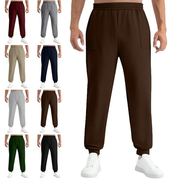Lenago Sweatpants Plus Size Women,Unisex,Men with Pockets Stretch Ankle Pants Men's Pants Solid Color Drawstring Elastic Waist Pocket Pocket Pants Casual Outdoor Running Jogger Pants,Size S-3XL