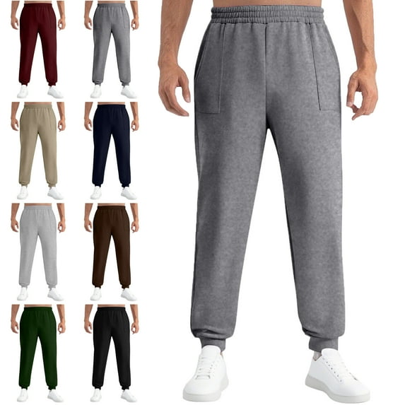 Lenago Sweatpants Plus Size Women,Unisex,Men with Pockets Stretch Ankle Pants Men's Pants Solid Color Drawstring Elastic Waist Pocket Pocket Pants Casual Outdoor Running Jogger Pants,Size S-3XL